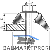 BEAM CLAMP BK1G20 Stahltr�gerklemme M20 Sphaeroguss feuerverzinkt