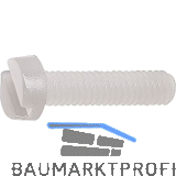 ~ISO1207 M 5x 20 PA 6.6 Polyamid natur Zylinderschraube mit Schlitz (~DIN84A)