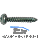 S-Spanplattenschraube Halbrundkopf 5.0x 55 Vollgewinde Torx 25 verzinkt-blau