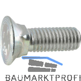 Pflugschrauben mit Vierkantansatz DIN608 10.9 M10x40 - Stahl Fe Zn15/Cn/T0