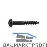 Zier-Holzschraube � 5 x 40 mm, Flachkopf, Schmiedeeisen verzinkt patiniert