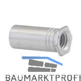 Einpressbuchse M 3x14 Gro�kopf verzinkt-blau offen