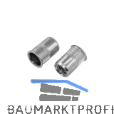 Mikromutter ger�ndelt Rundschaft offen M 8 RUC FEKS 5.0 Stahl verzinkt