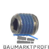 ISO4026 M12x 12 Edelstahl A2 mit Tuflok-rundumbeschichtung (blau) (DIN913)