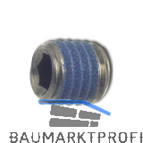 ISO4026 M 8x 6 Edelstahl A2 mit Tuflok-rundumbeschichtung (blau) (DIN913)