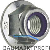 EN1663/ 8 M12 verzinkt Sechskantmutter m. Flansch u. Polyamideinlage (DIN6926)