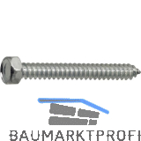 DIN7976C 6.3x 60 verzinkt Sechskantkopf-Blechschraube ~ISO1479