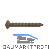 DIN7981C 3.9x 13 PH-Kreuzschlitz br�niert Linsen-Blechschraube ~ISO7049