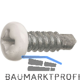 DIN7504N 3.5x9.5 Phillips-KS Kopf RAL9010 wei� beschichtet ~ISO15481