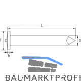 Isolierstift 3x30 ST37-3 / Edelstahl verkupfert 1.4301