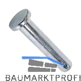 DIN1444 B12H11x60 Bolzen mit Kopf und Splintloch verzinkt