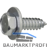 DIN6901 6.3x16 verzinkt Kombi-Sechskantblechschraube (~ISO1479) mit U-Scheibe
