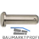 DIN1444B 16H11x50 Edelstahl A2 Bolzen mit Kopf und Splintloch