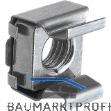 K�figmutter M 4 R053-31 K�fig: Edelstahl 1.4310, Mutter: Stahl verzinkt