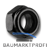 DIN985/ 6-8 M 5 verzinkt schwarz Sicherungsmutter niedrige Form