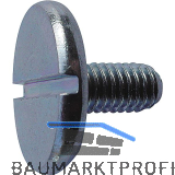 DIN921 M 6x 12 verzinkt Flachkopfschraube mit Schlitz und gro�em Kopf