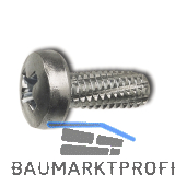 DIN7516A M 4x 10 verzinkt Gewindeschneidschraube mit Linsenkopf