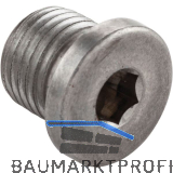 DIN908 5.8 G 1/2" verzinkt Verschlussschraube zylindrisches Rohrgewinde