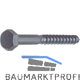 SECOTEC Gestellschraube DIN571 10X60 verzinkt-blau KP-50