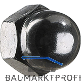 SECOTEC Hutmutter DIN1587 M 6 verzinkt-blau KP-100