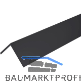 Aluminium Winkel AlMgSi0,5 Eloxiert E6/C35 gleichschenkelig 25/25/2 mm, schwarz