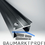 Aluminium Terrassenprofil 54,5 x 37,3 mm anthrazit matt, gelocht