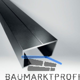 Aluminium Terrassenprofil 54,5 x 35,3 mm anthrazit matt, ungelocht