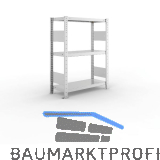 META Steck-Grundregal 1025 x 750 x 300 mm 3 Fachb�den 150 kg