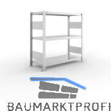 META Steck-Grundregal 1025 x 1000 x 400 mm 3 Fachb�den 150 kg