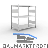META Steck-Grundregal 1025 x 1000 x 500 mm 3 Fachb�den 150 kg