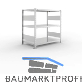 META Steck-Grundregal 1025 x 1000 x 600 mm 3 Fachb�den 150 kg
