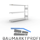 META Steck-Anbauregal 1025 x 1300 x 300 mm 3 Fachb�den 230 kg