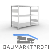 META Steck-Grundregal 1025 x 1300 x 600 mm 3 Fachb�den 230 kg