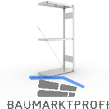 META Steck-Anbauregal 1500 x 750 x 300 mm 3 Fachb�den 150 kg