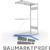 META Steck-Anbauregal 1500 x 1000 x 500 mm 3 Fachb�den 150 kg