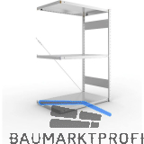 META Steck-Anbauregal 1500 x 1000 x 600 mm 3 Fachb�den 150 kg