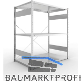 META Steck-Grundregal 1500 x 1300 x 800 mm 3 Fachb�den 230 kg