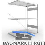 META Steck-Anbauregal 1500 x 1300 x 800 mm 3 Fachb�den 230 kg