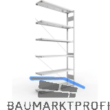 META Steck-Anbauregal 2500 x 1300 x 300 mm 6 Fachb�den 230 kg