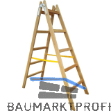 JUST Holz Stehleiter Sprossen=5 L�nge=1,66 m mit Gurt