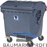 Gro�raum-M�llbeh�lter 1100 Liter Kunststoff grau