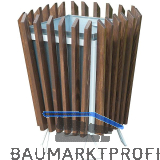 Abfallbeh�lter eckig Holz mit Blecheinlage 45 Liter