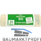 Bio M�lls�cke ohne Griff 25 Liter, 14 my 500 x 500 mm ohne Zugband