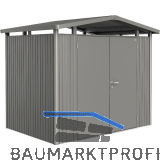BIOHORT Ger�tehaus Panorama P2 quarzgrau-metallic 2-t�rig