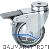 D�RNER + HELMER Lenkrolle TPE Fadenschutz Feststeller 100 mm 55 kg R�ckenloch