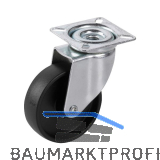 D�RNER + HELMER Lenkrolle Kunststoff-Rad schwarz 75 mm 60 kg