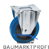 D�RNER + HELMER Bockrolle Elastik blau Platte 125mm 200 kg