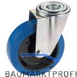 D�RNER + HELMER Lenkrolle Elastik blau R�ckenloch 160 mm 300 kg
