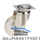 D�RNER + HELMER Lenkrolle 50 mm Polyurethan-Rad transparent 40 kg