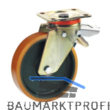 D�RNER + HELMER Lenkrolle Polyurethan Guss-Felge 150 mm 700 kg Feststeller